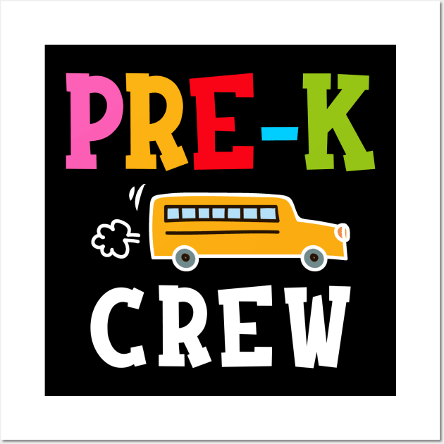 pre-k Crew shirt Back to School Teacher Gifts Wall Art by hardyhtud